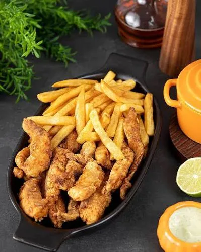 Filé De Tilápia Com Fritas